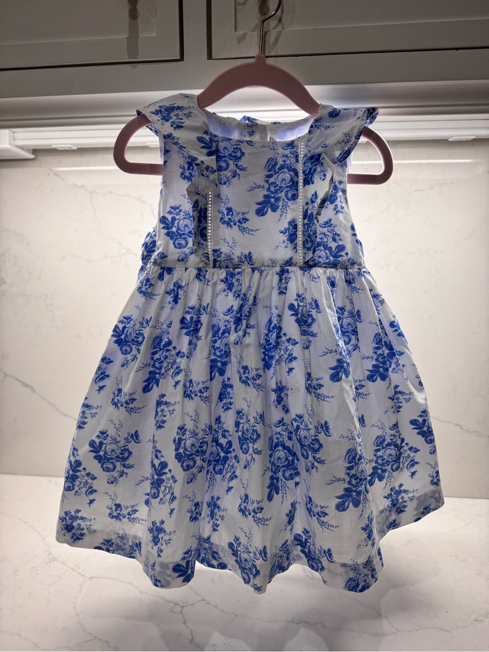 Janie and Jack Blue Toile Floral Dress | 18-24 Months